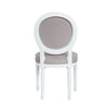 MOBILI 2G - Sedia shabby legno imbottita ecopelle tortora 50x47x100