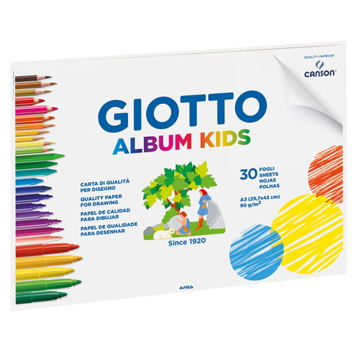 Album Little Kids 2+ F.To A3 90Gr 30Fg Giotto