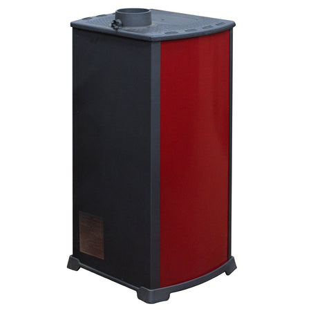 Stufa a legna "Koral" 8 kW in acciaio verniciato caminetto h 94 cm