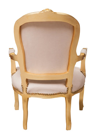 Biscottini Poltrona Biscottini Luigi XVI legno faggio foglia oro 63x65x100 intagliata a