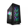 Case Sharkoon CA300T RGB Black - Atx, E-Atx - Alimentatore NON presente - 2 porte USB frontali, audio in/out - 3x Ventole 120mm. Rgb - Mid Tower ATX