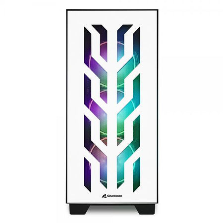 Case Sharkoon Elite Shark CA300T RGB - Atx, Micro Atx - Alimentatore NON presente - 2 porte USB frontali, audio in/out - 3x Ventole 120mm. - Mid Tower ATX - RGB Color - Bianco