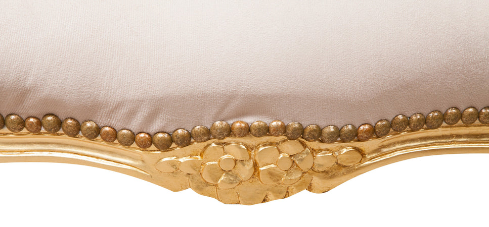 Biscottini Poltrona Biscottini Luigi XVI legno faggio foglia oro 63x65x100 intagliata a