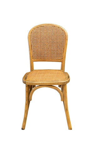 Biscottini Sedia Thonet in massello di frassino e seduta rattan finitura Naturale L42xPR50xH89 cm