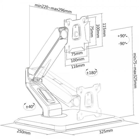 Supporto per Monitor Touch Screen da 17''-32''