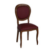 MOBILI 2G - Set 2 sedie classiche legno imbottite ecopelle bordeaux 50x47x100