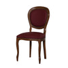 MOBILI 2G - Set 2 sedie classiche legno imbottite ecopelle bordeaux 50x47x100