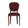 MOBILI 2G - Set 2 sedie classiche legno imbottite ecopelle bordeaux 50x47x100