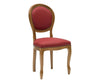 MOBILI 2G - Set 2 sedie classiche legno imbottite ecopelle rossa 50x47x100