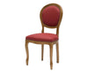MOBILI 2G - Set 2 sedie classiche legno imbottite ecopelle rossa 50x47x100