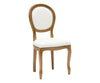 MOBILI 2G - Set 2 sedie classiche legno imbottite ecopelle bianca 50x47x100