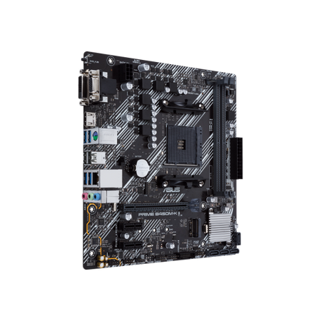ASUS PRIME B450M-K II - scheda madre - micro ATX - Socket AM4 - Chipset AMD B450 - USB 3.2 Gen 1 - Gigabit LAN - grafica integrata (CPU richiesta)