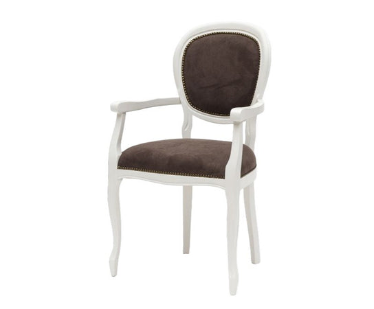 MOBILI 2G - Capotavola shabby legno imbottito microfibra marrone 50x47x100
