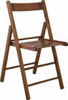 MOBILI 2G - Set 2 sedie pieghevoli in legno tinta noce 43x43x79