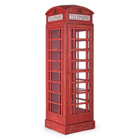 Libreria cabina telefonica Inglese, Mobile londinese con vetri laterali