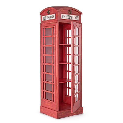 Libreria cabina telefonica Inglese, Mobile londinese con vetri laterali