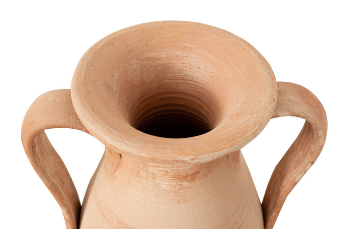 Biscottini Anfora Romana Biscottini Terracotta Lavorata a Mano 34x26x80 Design Antico