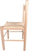 MOBILI 2G - Set 2 sedie arte povera legno naturale seduta paglia 43x43x83