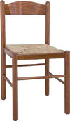 MOBILI 2G - Set 2 sedie arte povera legno bassano seduta paglia 43x43x83