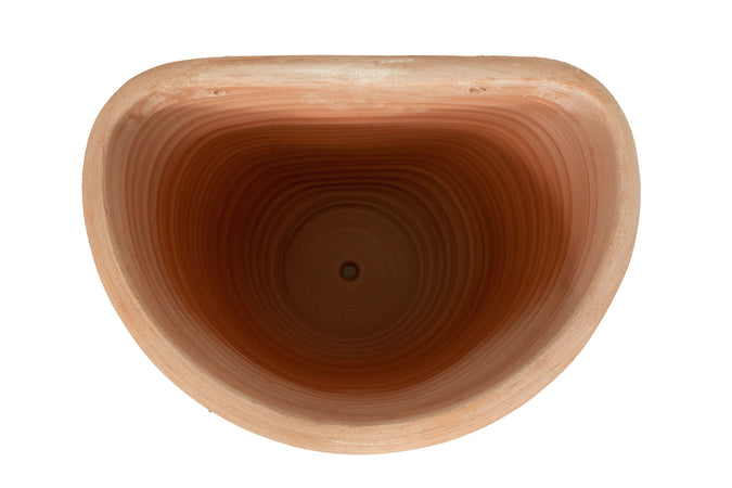 Biscottini Biscottini Vaso Parete Conca Terracotta Artigianale Toscana Antigeliva 50x34x45