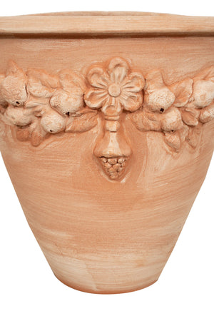 Biscottini Biscottini Vaso Parete Conca Terracotta Artigianale Toscana Antigeliva 50x34x45