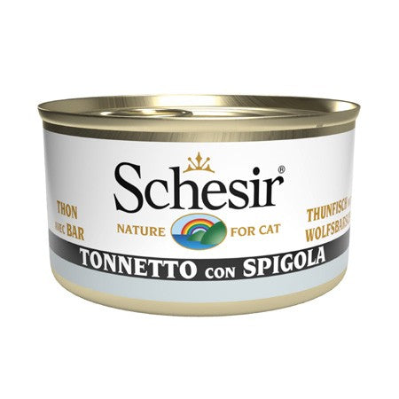 Schesir Jelly Tonnetto con Spigola Scatoletta per Gatti Adulti 85gr