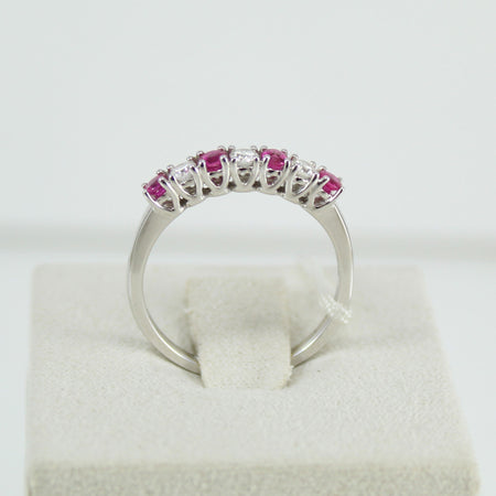 Anello donna riviera 7 pietre Mirco Visconti oro rubini e diamanti