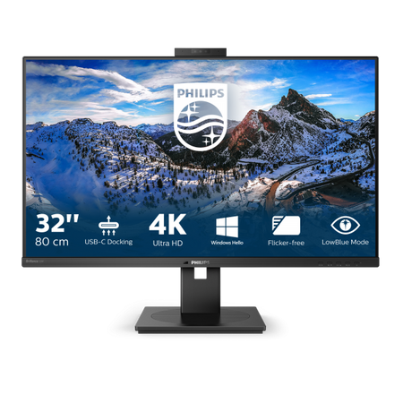 PHILIPS MONITOR 32 LED IPS 16:9 4K UHD 350 CDM, USB-C HUB, RJ45, PIVOT, WEBCAM, DP/HDMI, MULTIMEDIALE
