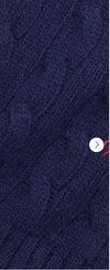 Sciarpa ! Ralph Lauren intrecciata grossa in misto lana cavallino rosso treccia Grande