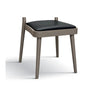 MOBILI 2G - Set 2 sedie legno tortora seduta ecopelle nera 48x45,5x79