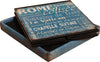 Biscottini Pouf contenitore richiudibile in ecopelle blu