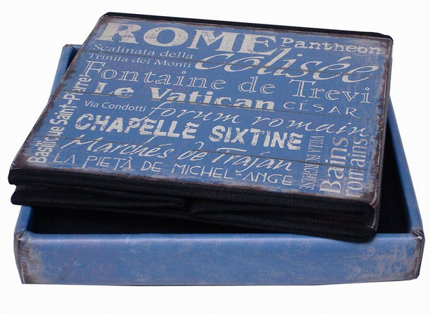 Biscottini Pouf Contenitore Biscottini Ecopelle Blu Salvaspazio Richiudibile 32x32x32