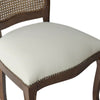 MOBILI 2G - Sedia classica legno paglia vienna ecopelle beige 56x50x100
