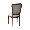 MOBILI 2G - Sedia classica legno paglia vienna ecopelle beige 56x50x100