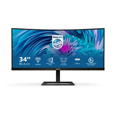 PHILIPS MONITOR CURVO 34 LED VA 21:9 3440x1440 1MS 350 CDM, USB-C, ALTEZZA, DP/HDMI, MULTIMEDIALE