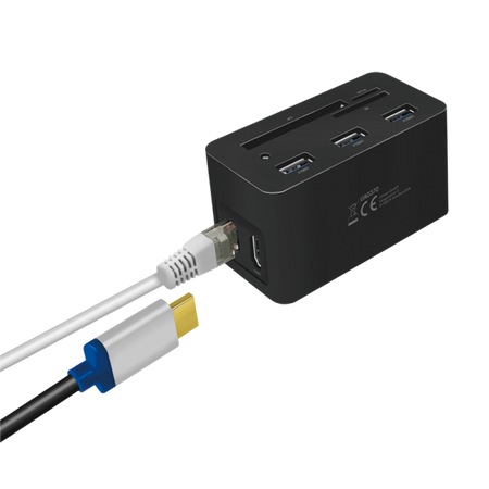 LogiLink UA0370 replicatore di porte e docking station per laptop Cablato USB 3.2 Gen 1 [3.1 Gen 1] Type-C Nero (UA0370)