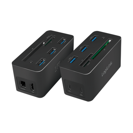 LogiLink UA0370 replicatore di porte e docking station per laptop Cablato USB 3.2 Gen 1 [3.1 Gen 1] Type-C Nero (UA0370)