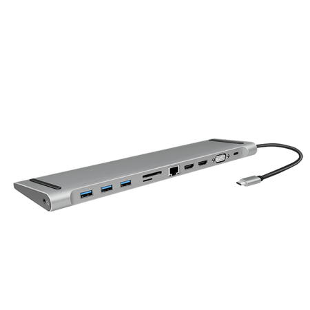 LogiLink UA0373 replicatore di porte e docking station per laptop Cablato USB 3.2 Gen 1 [3.1 Gen 1] Type-C Alluminio (UA0373)