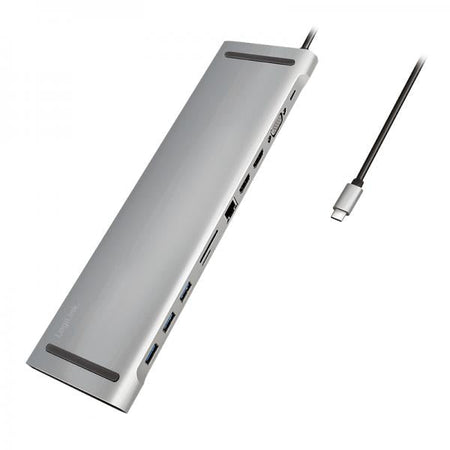 LogiLink UA0373 replicatore di porte e docking station per laptop Cablato USB 3.2 Gen 1 [3.1 Gen 1] Type-C Alluminio (UA0373)