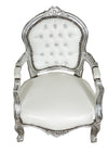 Biscottini Biscottini Poltrona Luigi XVI Faggio Massello Intagliata Argento Alcantara