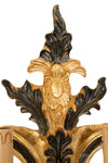 Biscottini Lampada Applique Shabby in legno e ferro finitura foglia oro anticato e nero Made In Italy