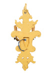 Biscottini Lampada Applique Shabby in legno e ferro finitura foglia oro anticato e nero Made In Italy