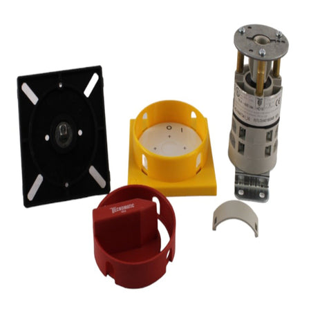 Interruttore + maniglia giallo/rossa 64X64 600V/16A 4P Aleyay