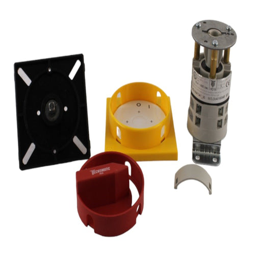 Interruttore + maniglia giallo/rossa 64X64 600V/16A 4P Aleyay