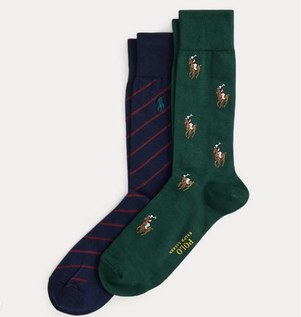 Due paia di calze con pony e a righe !  Ralph Lauren: di Stile