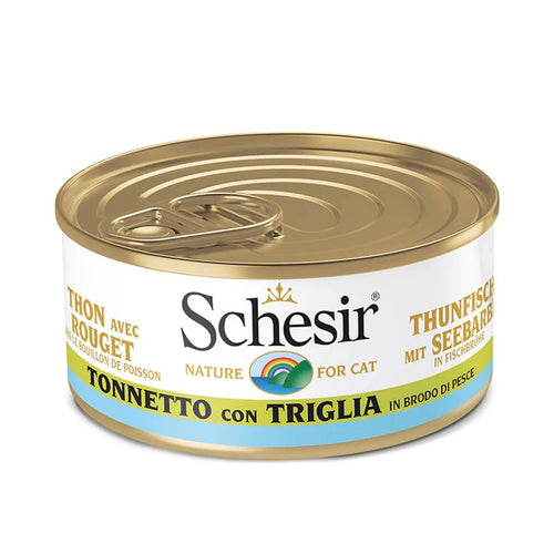 Schesir Tonnetto con Triglia in Brodo Scatoletta per Gatti Adulti 85gr