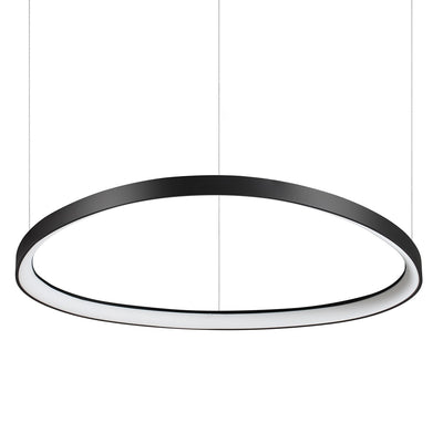 Lampadario led Ideal Lux GEMINI 247281 nero lampada soffitto anello metallo