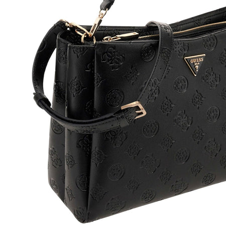 Guess borsa a mano nera 4G Logo peony TISHA HWPD7764070BLO