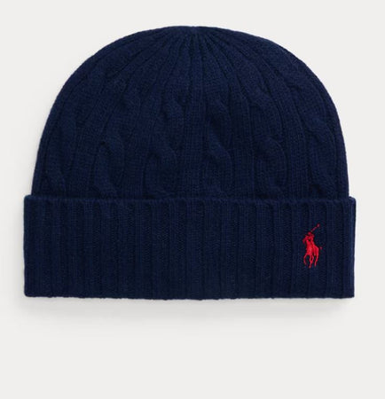 Berretto in misto lana merino a trecce ! Ralph Lauren, Stile Inconfondibile