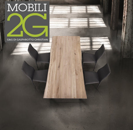 MOBILI 2G - TAVOLO MASSELLO NODO APERTO 160X90 SP. 6 cm  FISSO (800)